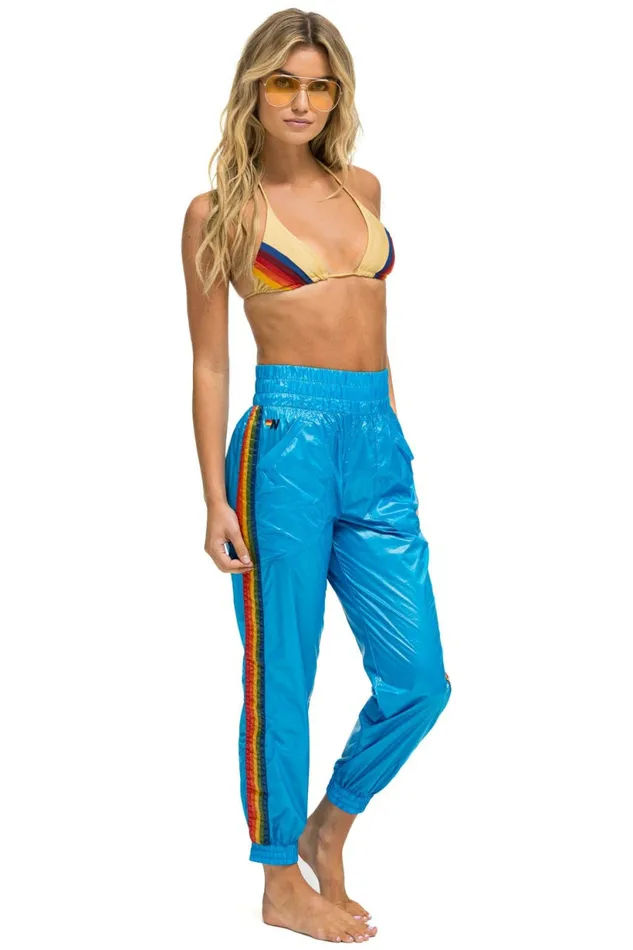 Women 5 STRIPE HI RISE WIND PANT 8211 DRESDEN Aviator Nation Sweatpants