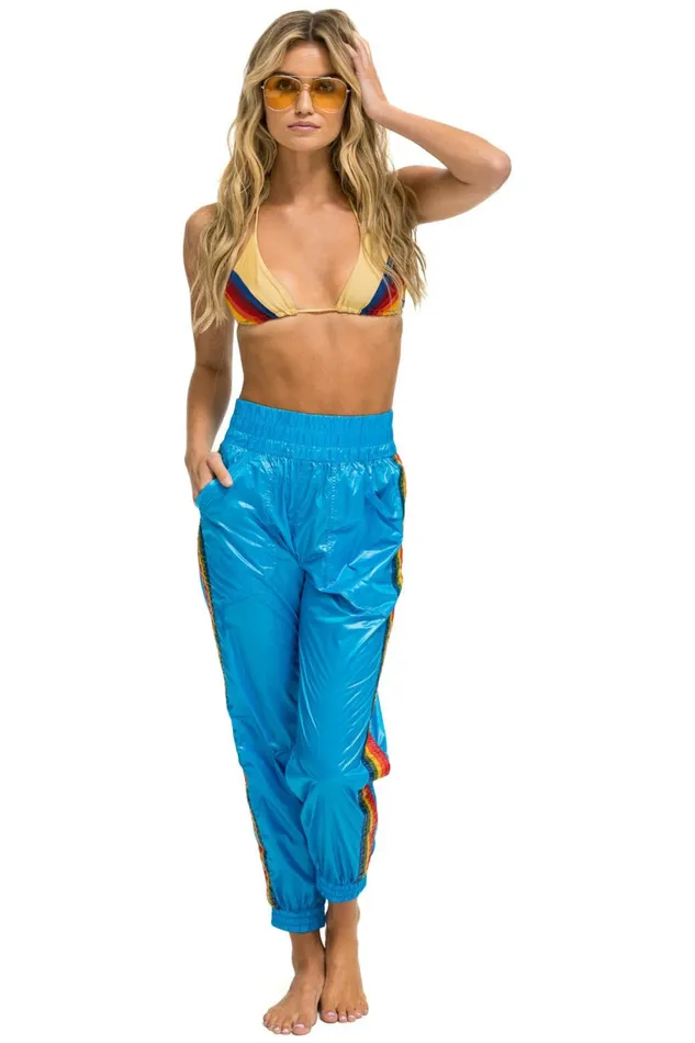 Women 5 STRIPE HI RISE WIND PANT 8211 DRESDEN Aviator Nation Sweatpants