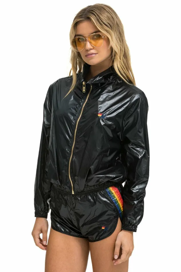 Women 5 STRIPE NYLON JOGGER SHORT 8211 BLACK Aviator Nation Shorts Women 5 STRIPE NYLON JOGGER SHORT 8211 BLACK Aviator Nation Shorts