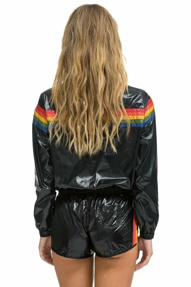 Women 5 STRIPE NYLON JOGGER SHORT 8211 BLACK Aviator Nation Shorts Women 5 STRIPE NYLON JOGGER SHORT 8211 BLACK Aviator Nation Shorts