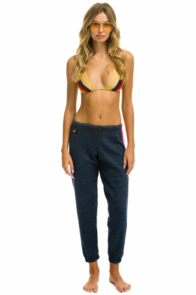 Women 5 STRIPE SWEATPANTS 8211 HEATHER NAVY NEON Aviator Nation Sweatpants Women 5 STRIPE SWEATPANTS 8211 HEATHER NAVY NEON Aviator Nation Sweatpants