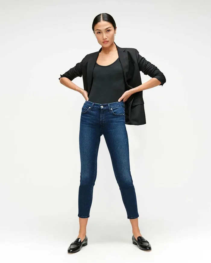 Women 7 For All Mankind Ankle Bair Ankle Skinny In Varnish