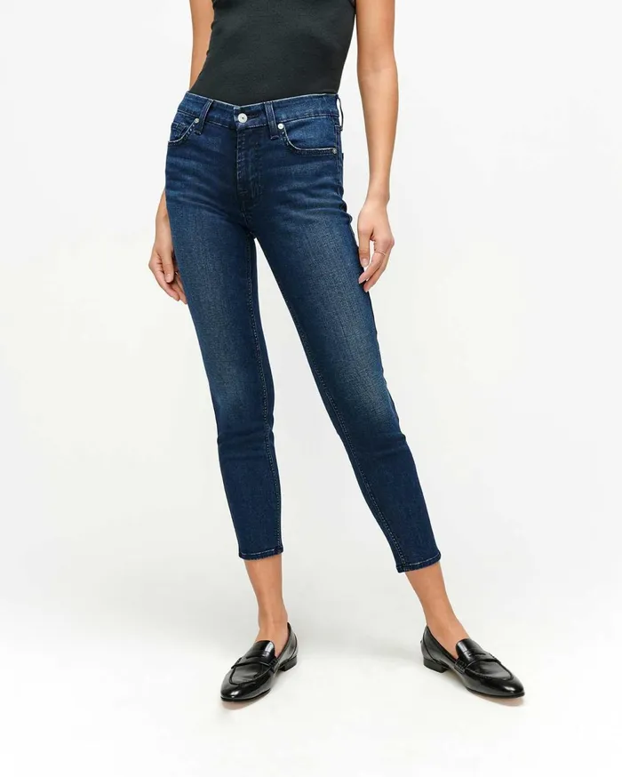 Women 7 For All Mankind Ankle Bair Ankle Skinny In Varnish