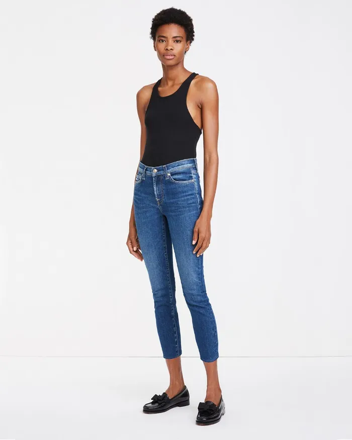 Women 7 For All Mankind Ankle The Ankle Skinny In Venus Blue