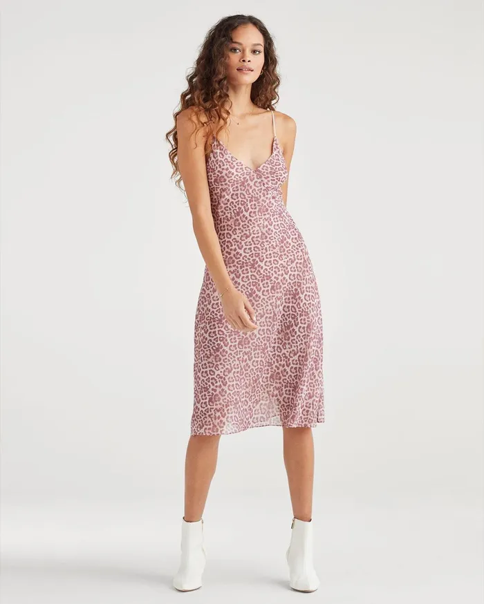 Women 7 For All Mankind Dresses 038 Jumpsuits Seamed Chiffon Slip Dress In Rose Leopard Women 7 For All Mankind Dresses 038 Jumpsuits Seamed Chiffon Slip Dress In Rose Leopard