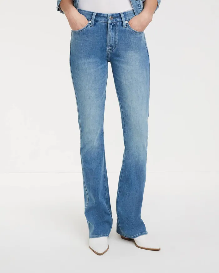 Women 7 For All Mankind Mid Rise Kimmie Bootcut In Langley