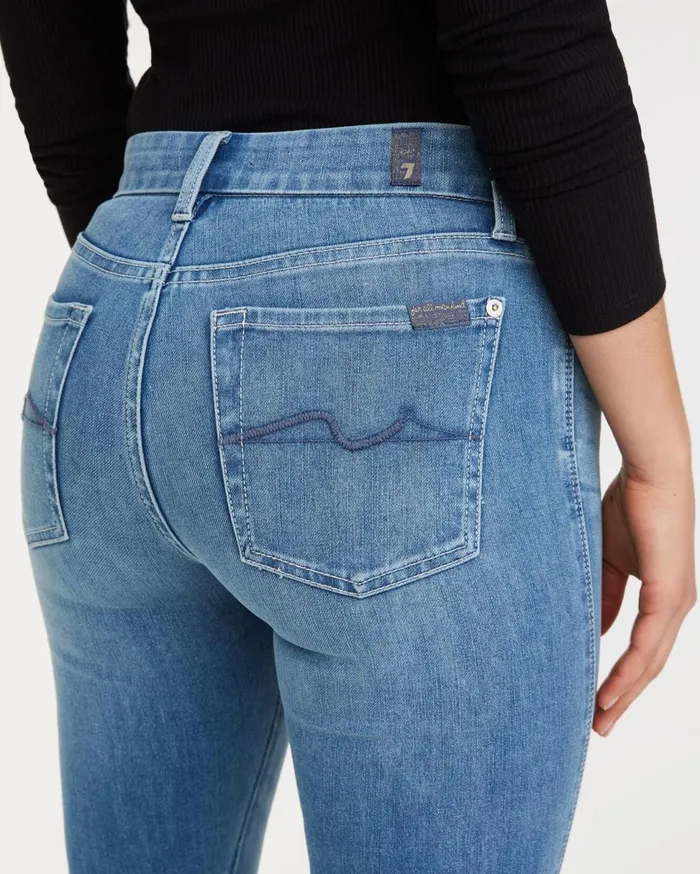 Women 7 For All Mankind Mid Rise Kimmie Straight In Langley