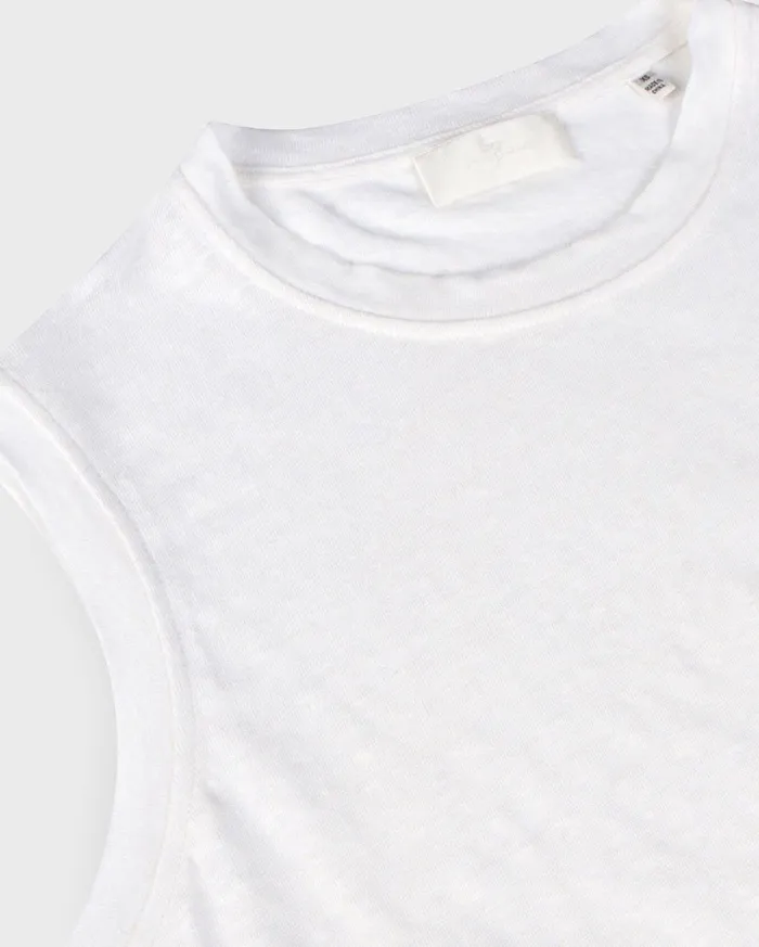 Women 7 For All Mankind Tops Welt Pocket Muscle Tee In Optic White
