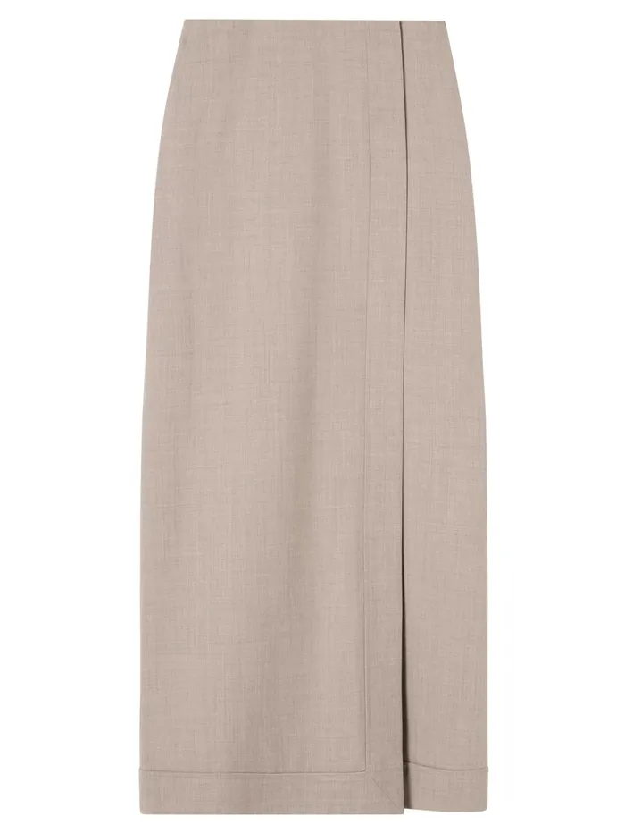 Women AEmery 8211 Joan Wrap Skirt In Beige Almond The UNDONE Skirts