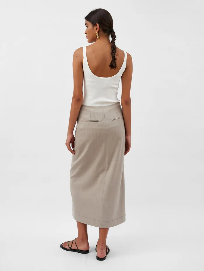Women AEmery 8211 Joan Wrap Skirt In Beige Almond The UNDONE Skirts