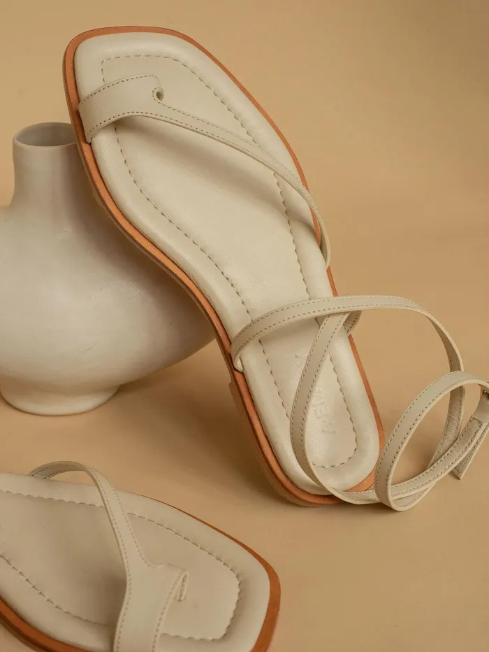 Women AEmery 8211 Piper Sandal In Egg Shell White The UNDONE Sandals