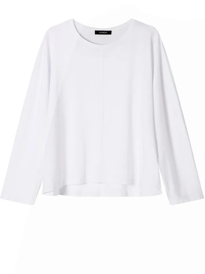 Women AEmery 8211 Una Long Sleeve Top In White Parchment The UNDONE Maternity
