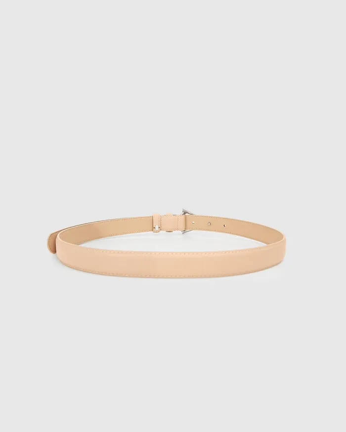 Women Accessories Belle and Bloom Bermuda Triangle Leather Belt 8211 Latte