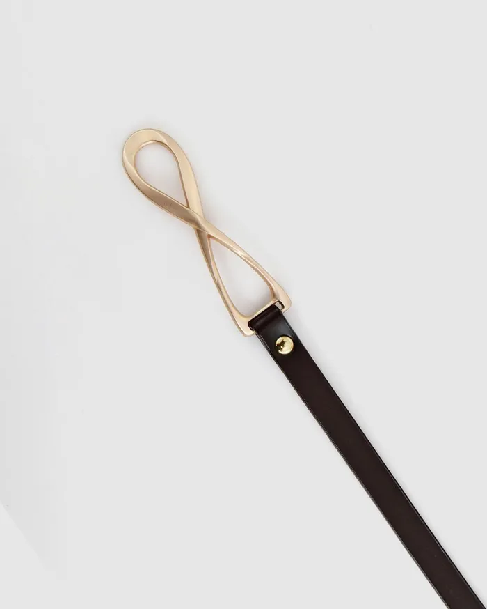 Women Accessories Belle and Bloom London Mood Leather Tie Belt 8211 Black