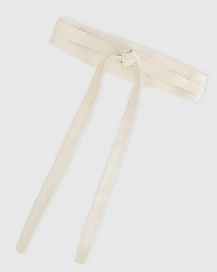 Women Accessories Belle and Bloom Odyssey Soft Wrap Leather Belt 8211 Cream