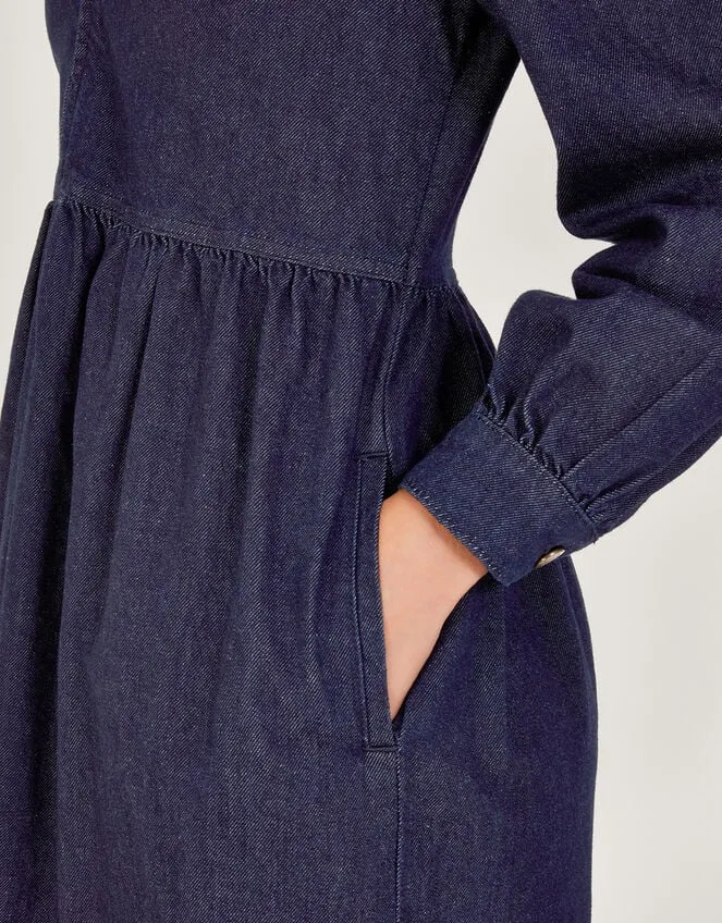 Women Alana Zip Midi Dress Blue Monsoon Dresses