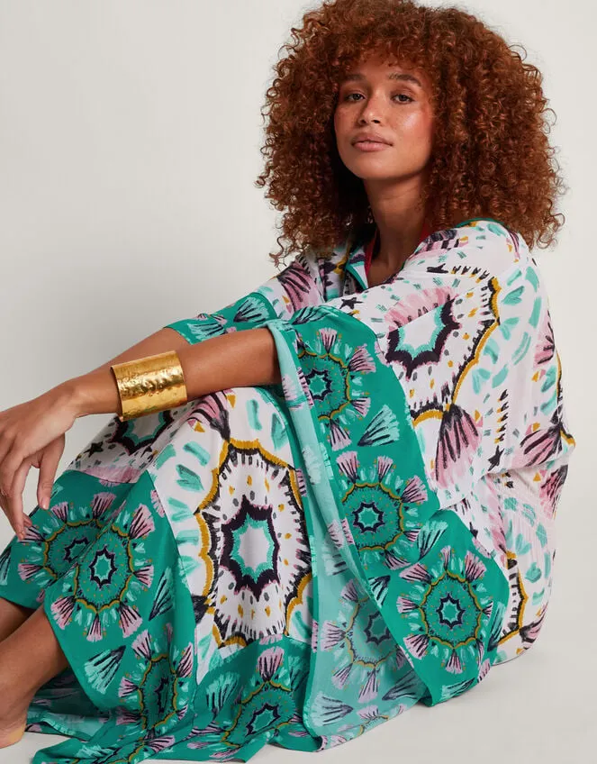 Women Allegra Print Kaftan Ivory Monsoon Beachwear and Swimwear