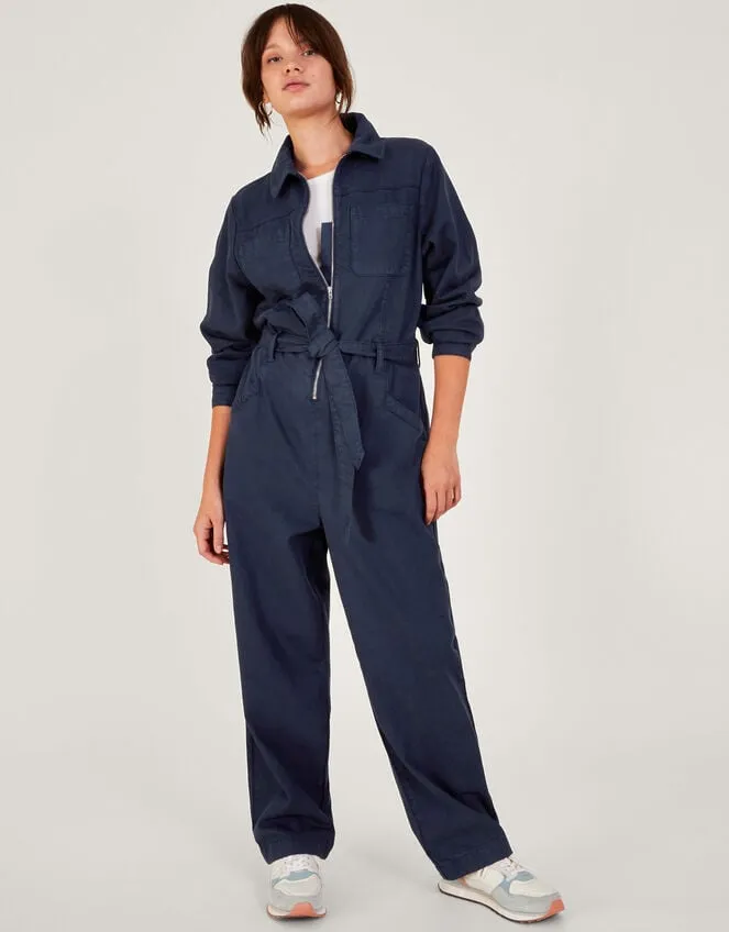Women Ally ZipUp Jumpsuit Blue Monsoon Dresses
