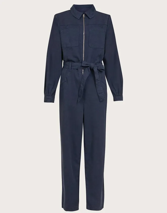Women Ally ZipUp Jumpsuit Blue Monsoon Dresses