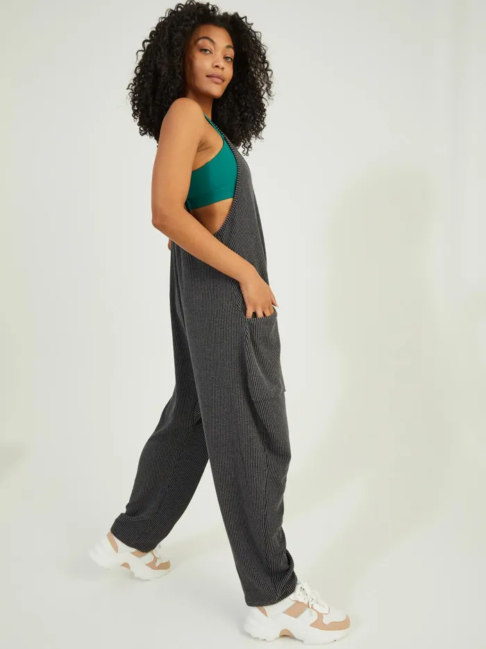 Women Altar039d State Activewear Go Easy Ribbed OnePiece Charcoal