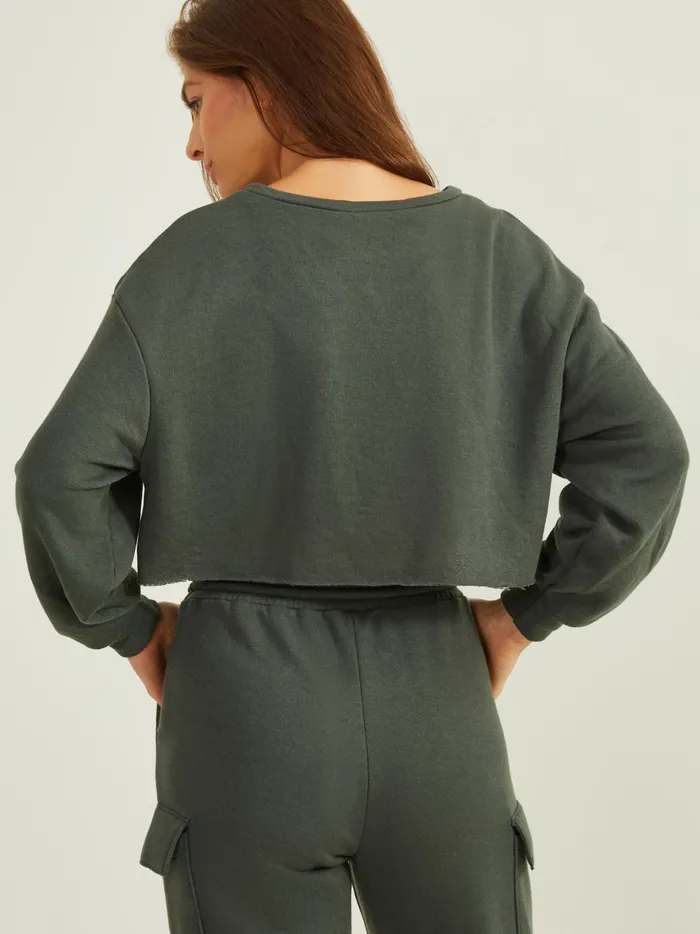 Women Altar039d State Activewear Settle In Cropped Top Olive