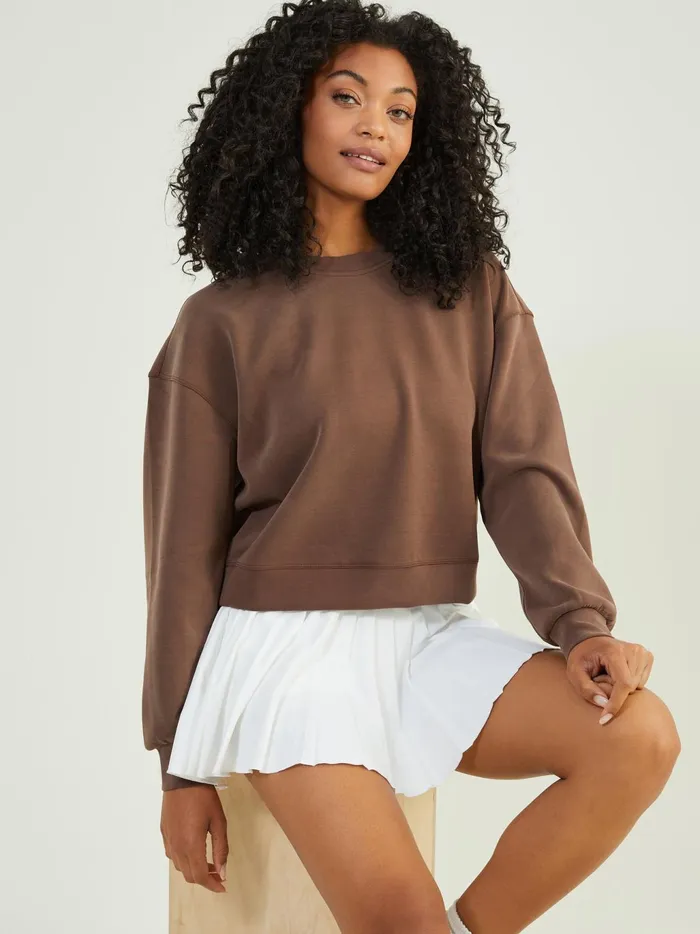 Women Altar039d State Activewear Supersoft Sweatshirt Chocolate