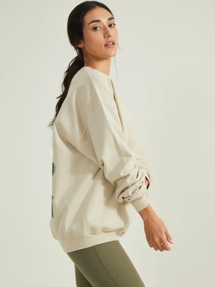 Women Altar039d State Activewear Take A Trip Graphic Sweatshirt Sand