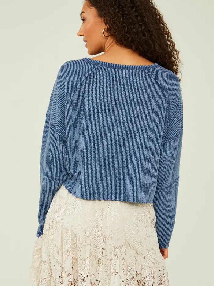 Women Altar039d State Blouses Rachel Ribbed Cropped Top Midnight