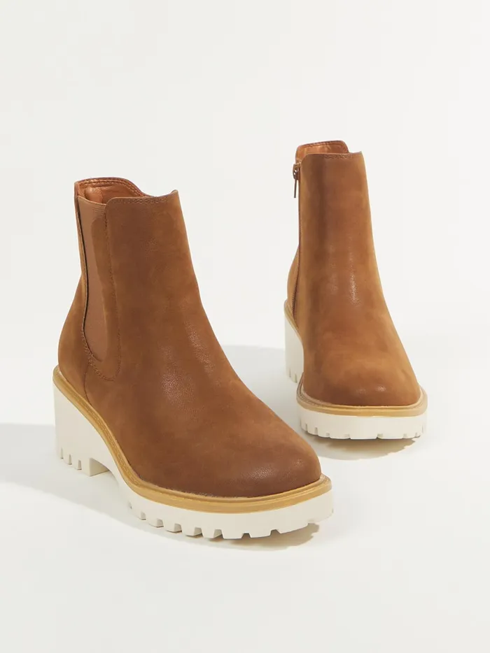 Women Altar039d State Boots Booties Ezri Wedged Boots Cognac