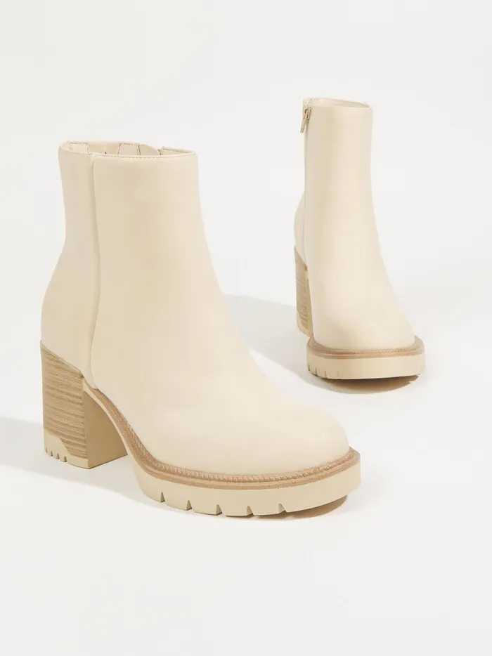 Women Altar039d State Boots Booties Lolla Lug Sole Boots Beige