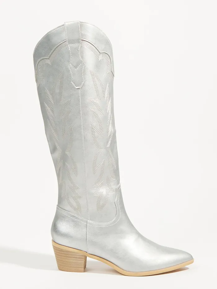 Women Altar039d State Boots Booties Samantha Metallic Boots Silver