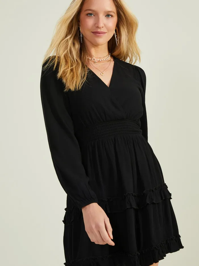 Women Altar039d State Casual Lexley Ruffle Dress Black