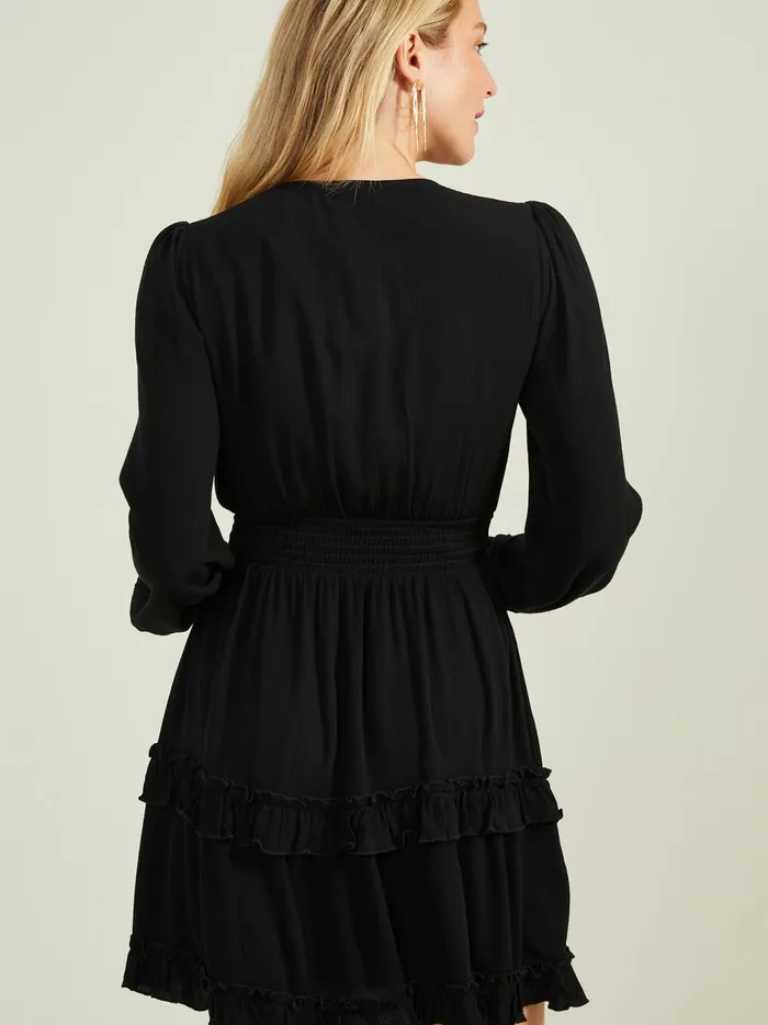 Women Altar039d State Casual Lexley Ruffle Dress Black