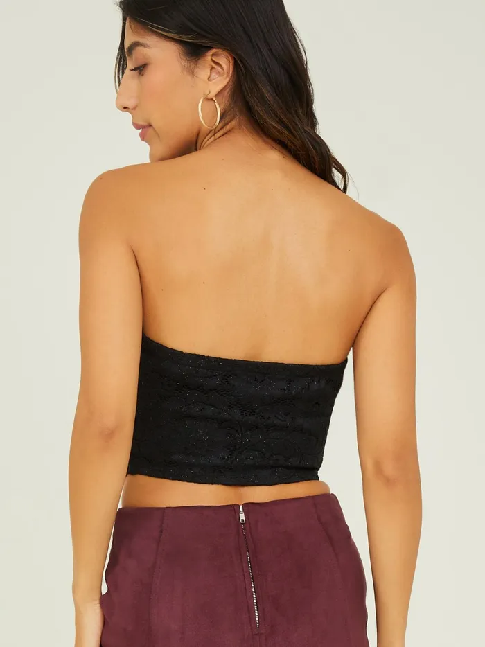 Women Altar039d State Crops Teagan Lace Tube Top Black