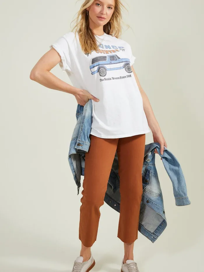 Women Altar039d State Graphics Bronco Country Graphic Tee White