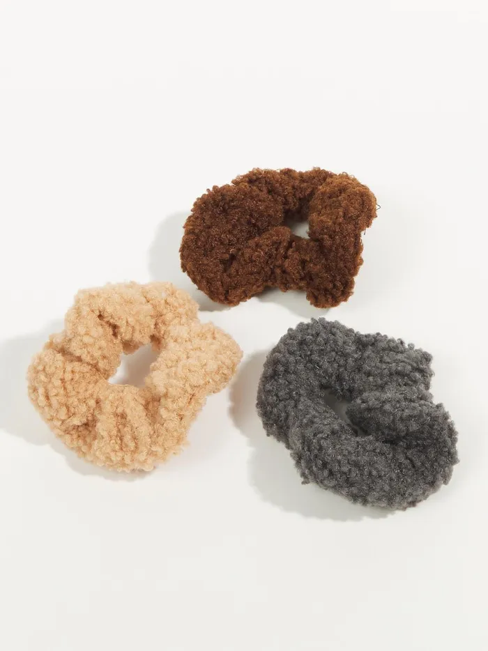 Women Altar039d State Hair Accessories Teddy Scrunchie Pack Brown