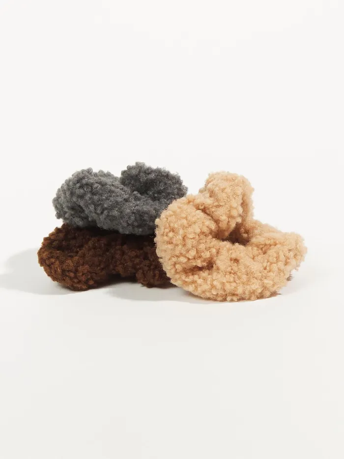 Women Altar039d State Hair Accessories Teddy Scrunchie Pack Brown
