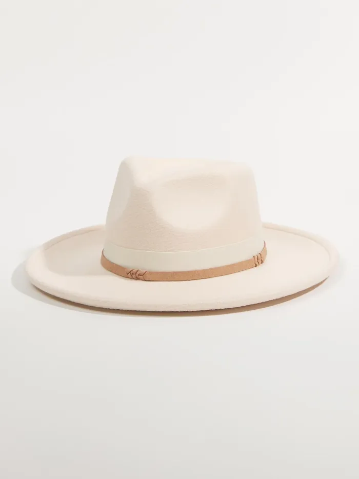 Women Altar039d State Hats Double Band Wide Brim Hat Ivory