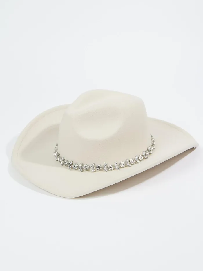 Women Altar039d State Hats Rhinestone Cowgirl Hat Ivory
