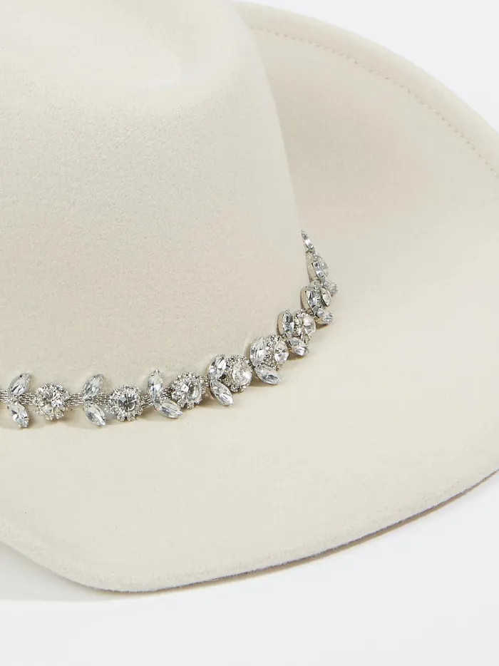 Women Altar039d State Hats Rhinestone Cowgirl Hat Ivory