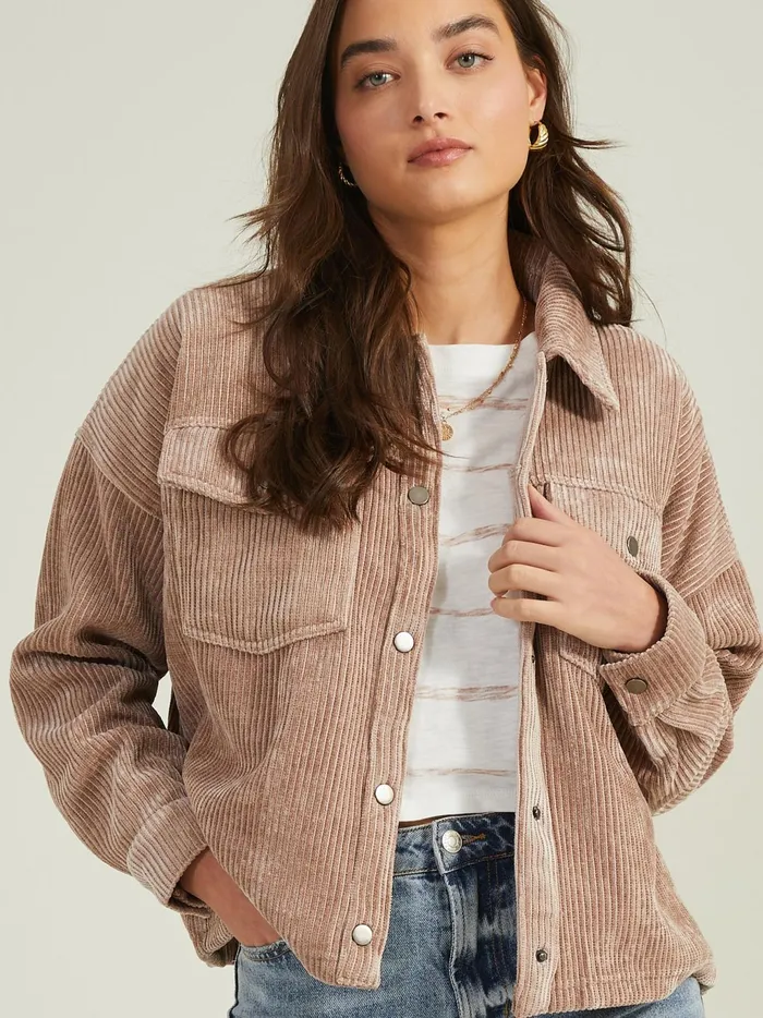 Women Altar039d State Jackets Courtney Corduroy Shacket Beige