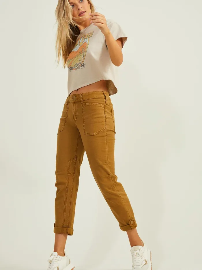 Women Altar039d State Jeans Khloe Cuff Pants Brown