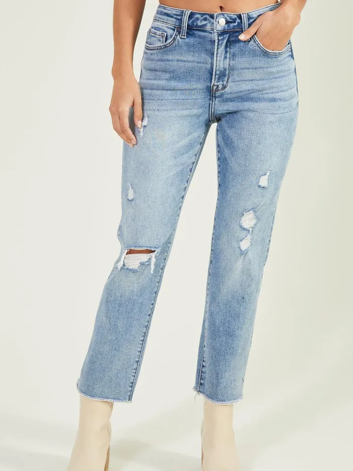 Women Altar039d State Jeans Victoria Straight Leg Jeans Mediumwash
