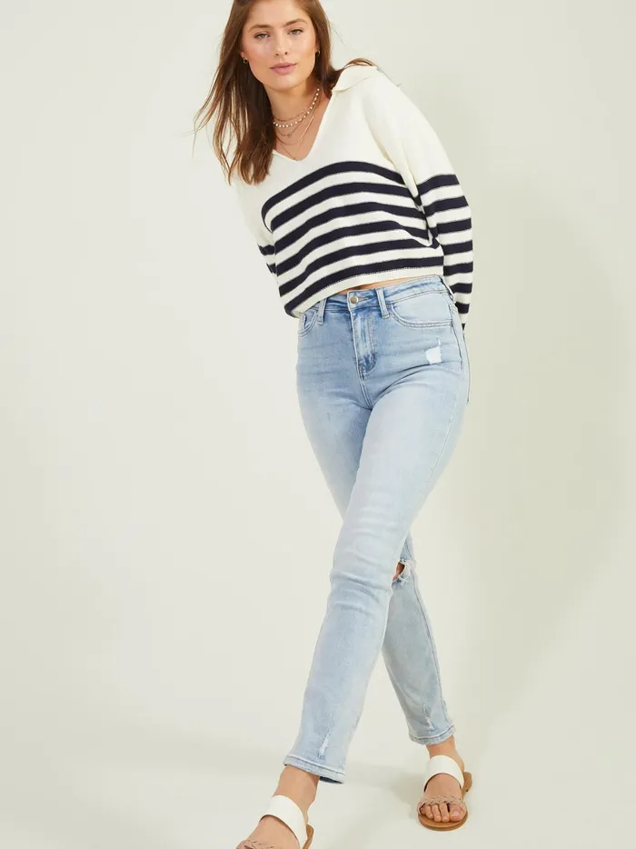 Women Altar039d State Jeans Zora Slim Straight Leg Jeans Ltwash