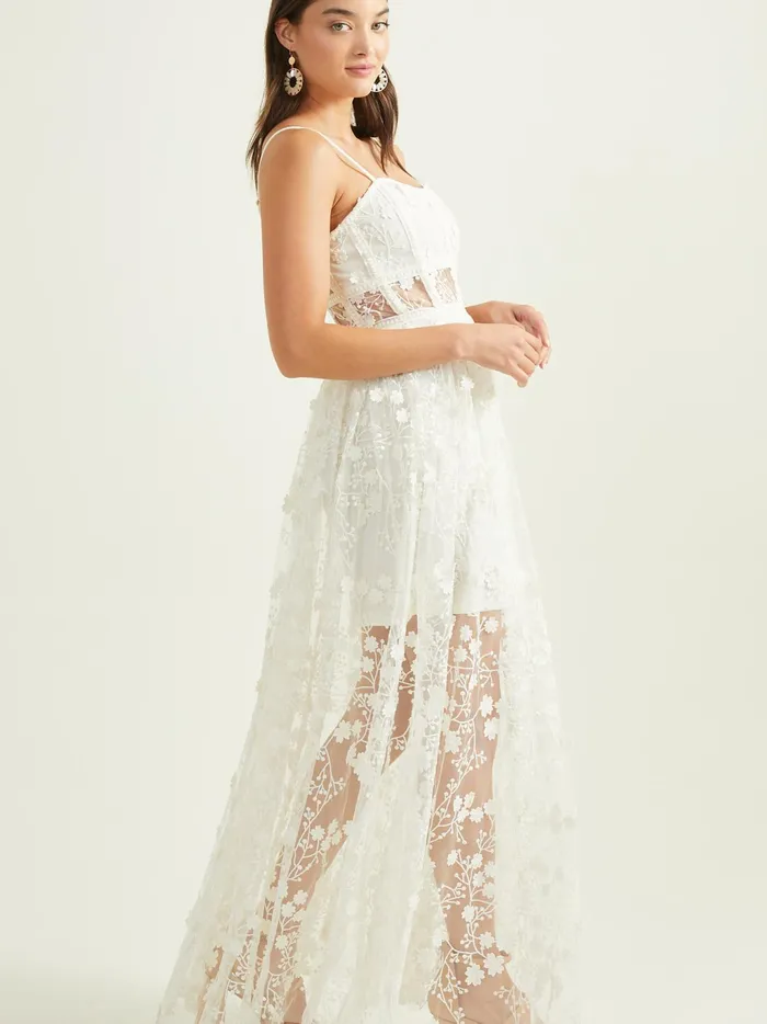 Women Altar039d State Maxi Midi Evangeline Floral Maxi Dress Ivory
