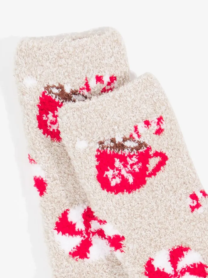 Women Altar039d State Socks Peppermint Mocha Cozy Socks Cream