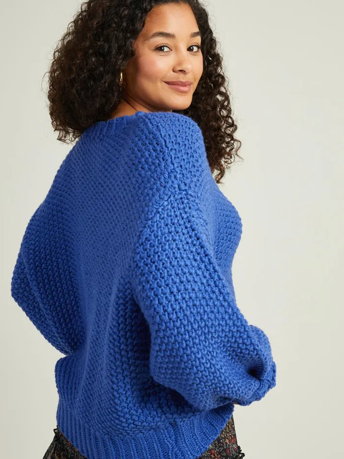 Women Altar039d State Sweaters Imogen Chunky Tunic Sweater Royal