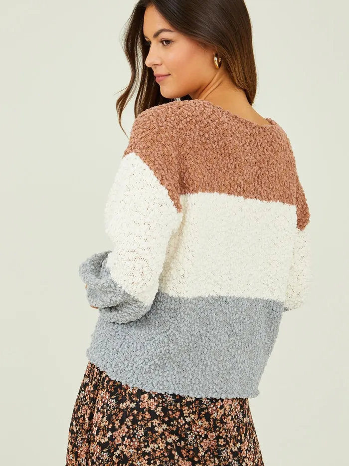 Women Altar039d State Sweaters Macie Popcorn Sweater Khakimulti