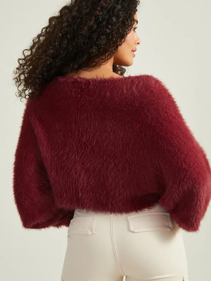 Women Altar039d State Sweaters Quinn Dolman Eyelash Sweater Wine