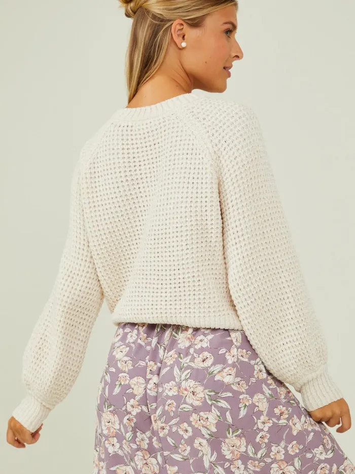 Women Altar039d State Sweaters Robyn Chenille Sweater Pearledivory